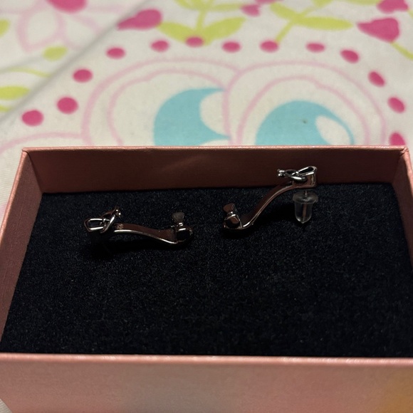 Silver stiletto earrings - Picture 2 of 3